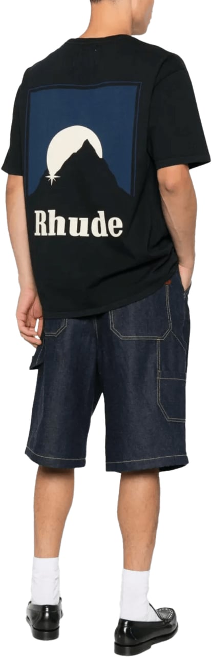 Rhude MOONLIGHT PACK T-SHIRT VINTAGE ZWART/WIT Zwart