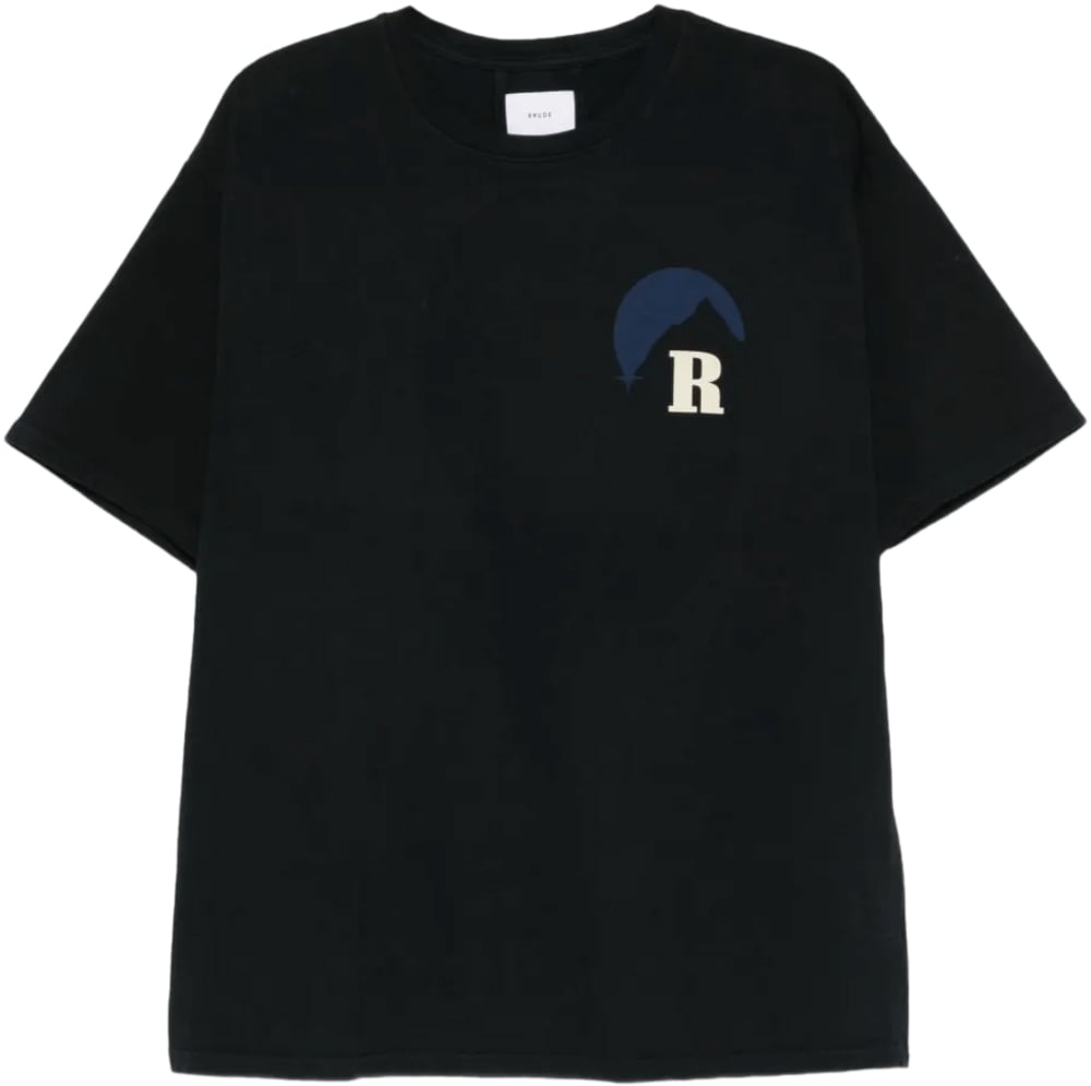 Rhude MOONLIGHT PACK TEE VINTAGE BLACK/ WHITE Zwart
