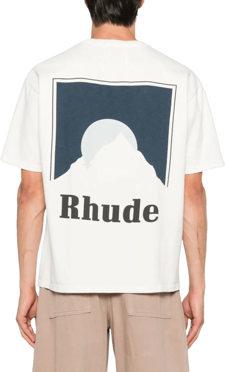 Rhude MOONLIGHT PACK TEE VINTAGE WHITE/ BLACK Zwart