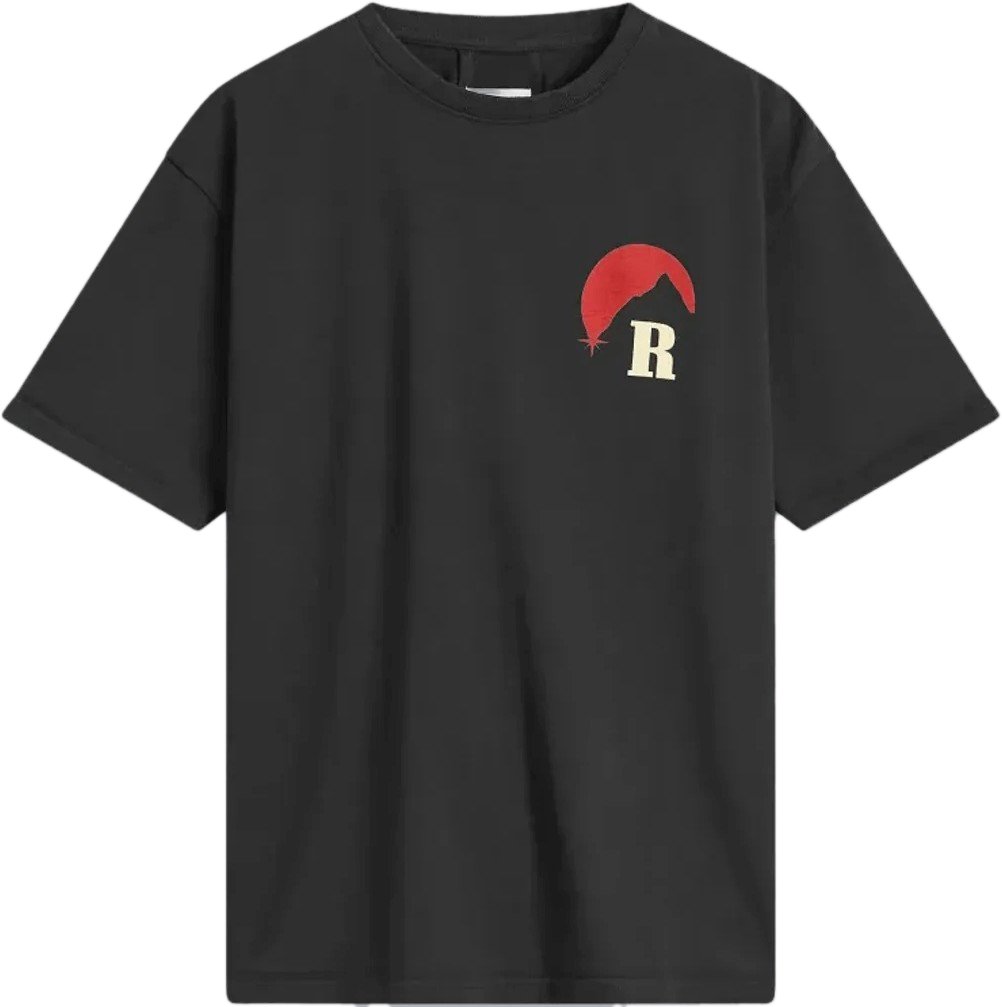 Rhude MOONLIGHT REGATTA T-SHIRT VINTAGE ZWART/ROOD/BLAUW Zwart