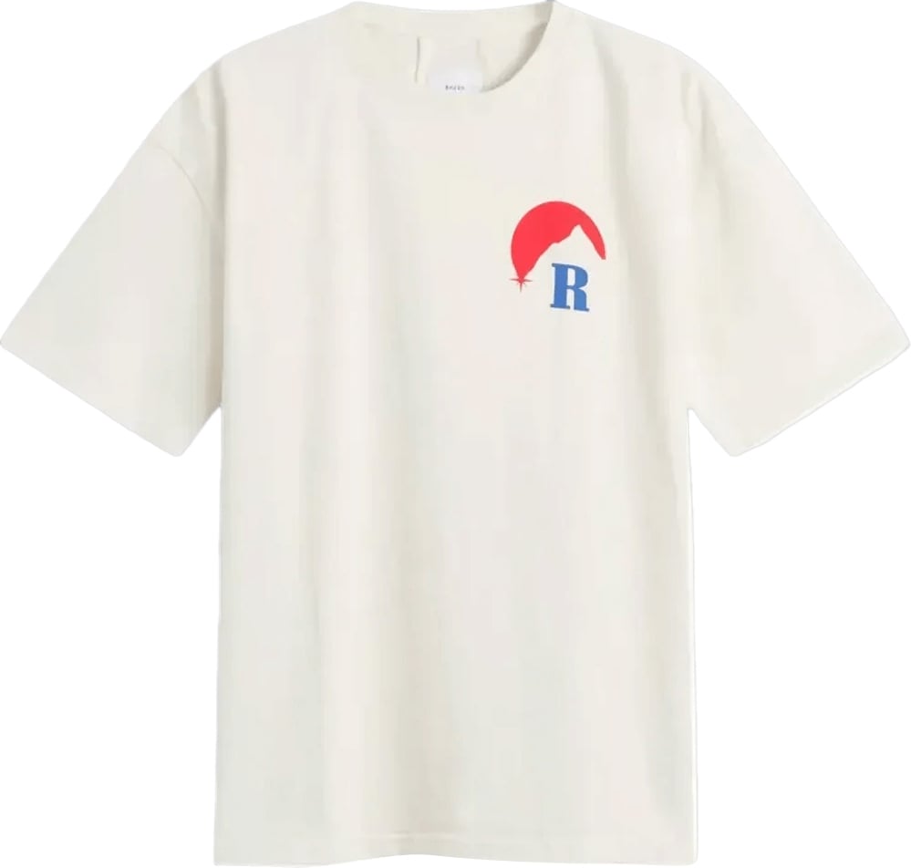 Rhude MOONLIGHT REGATTA T-SHIRT VINTAGE WIT/ROOD/BLAUW Wit