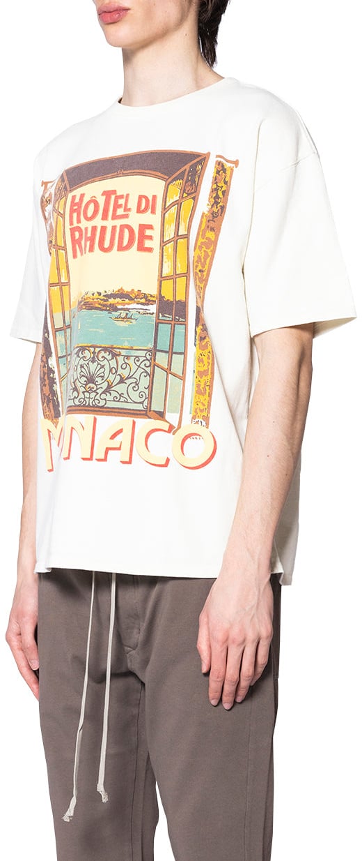 Rhude HOTEL DI MONACO TEE VTG WHITE Wit