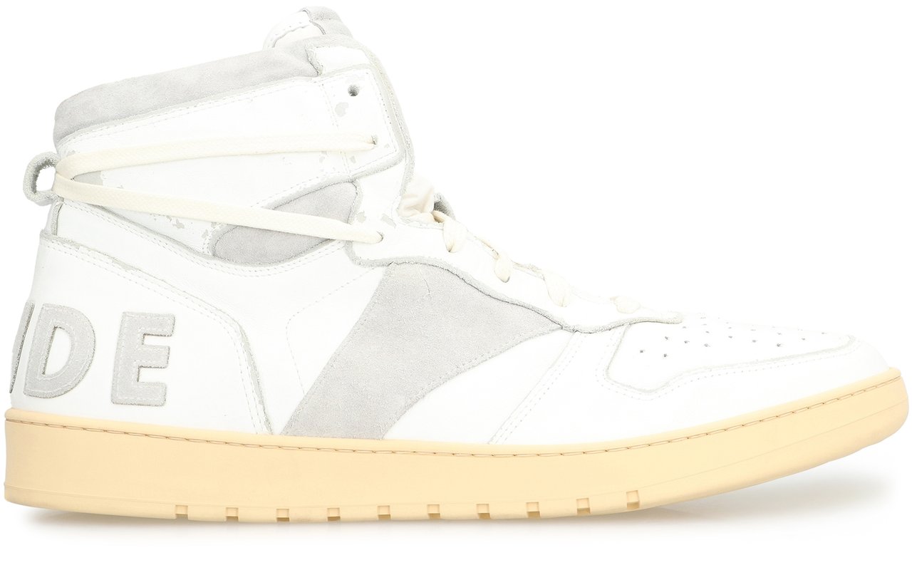 Rhude Rhecess leather high-top sneakers Wit