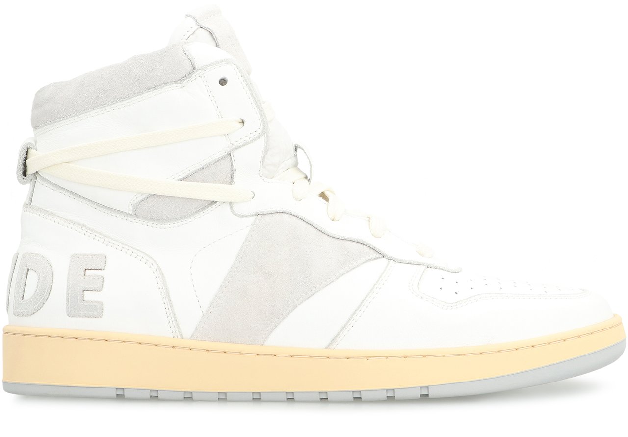 Rhude Rhecess leather high-top sneakers Wit