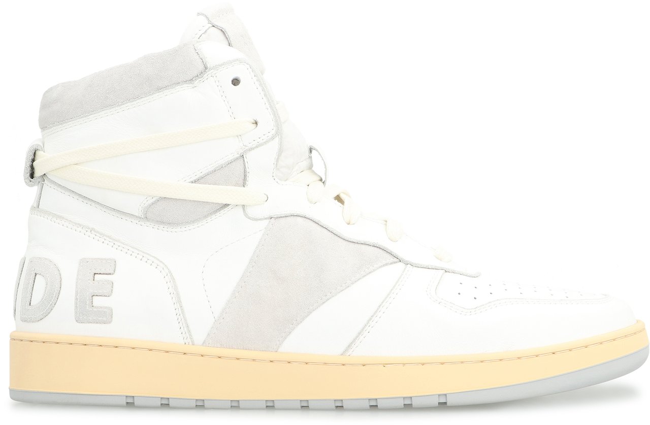 Rhude Rhecess leather high-top sneakers Wit