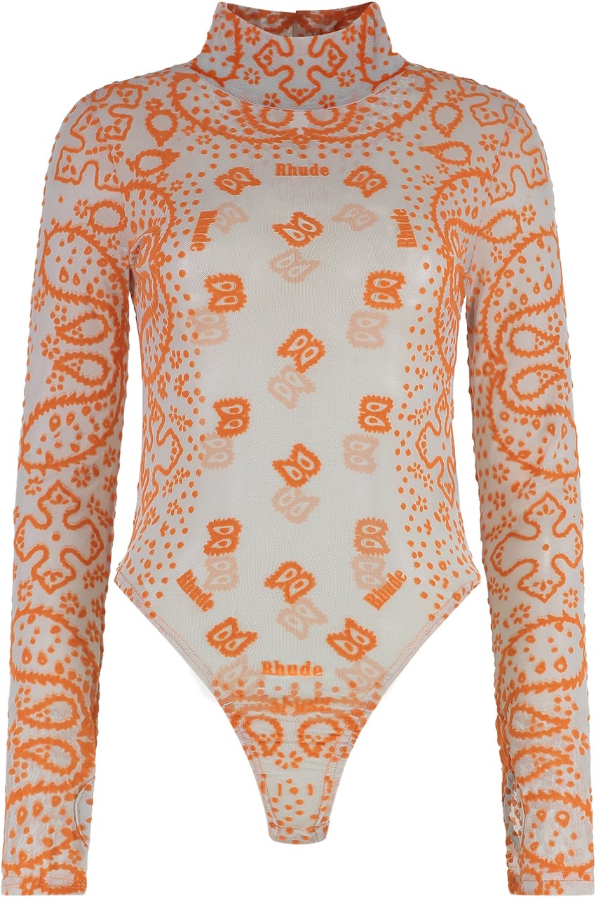 Rhude Tulle bodysuit Lichtgrijs