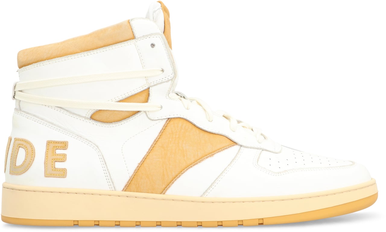 Rhude Rhecess leather high-top sneakers Wit