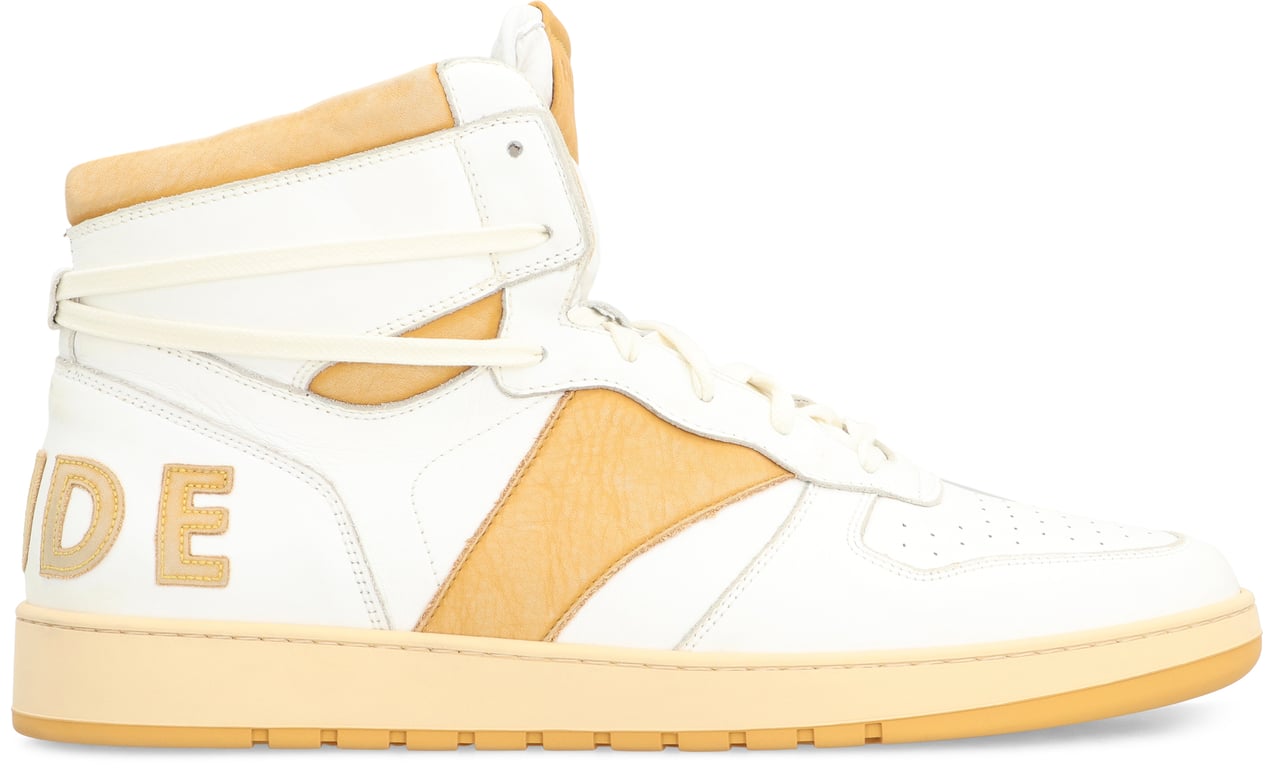 Rhude Rhecess leather high-top sneakers Wit
