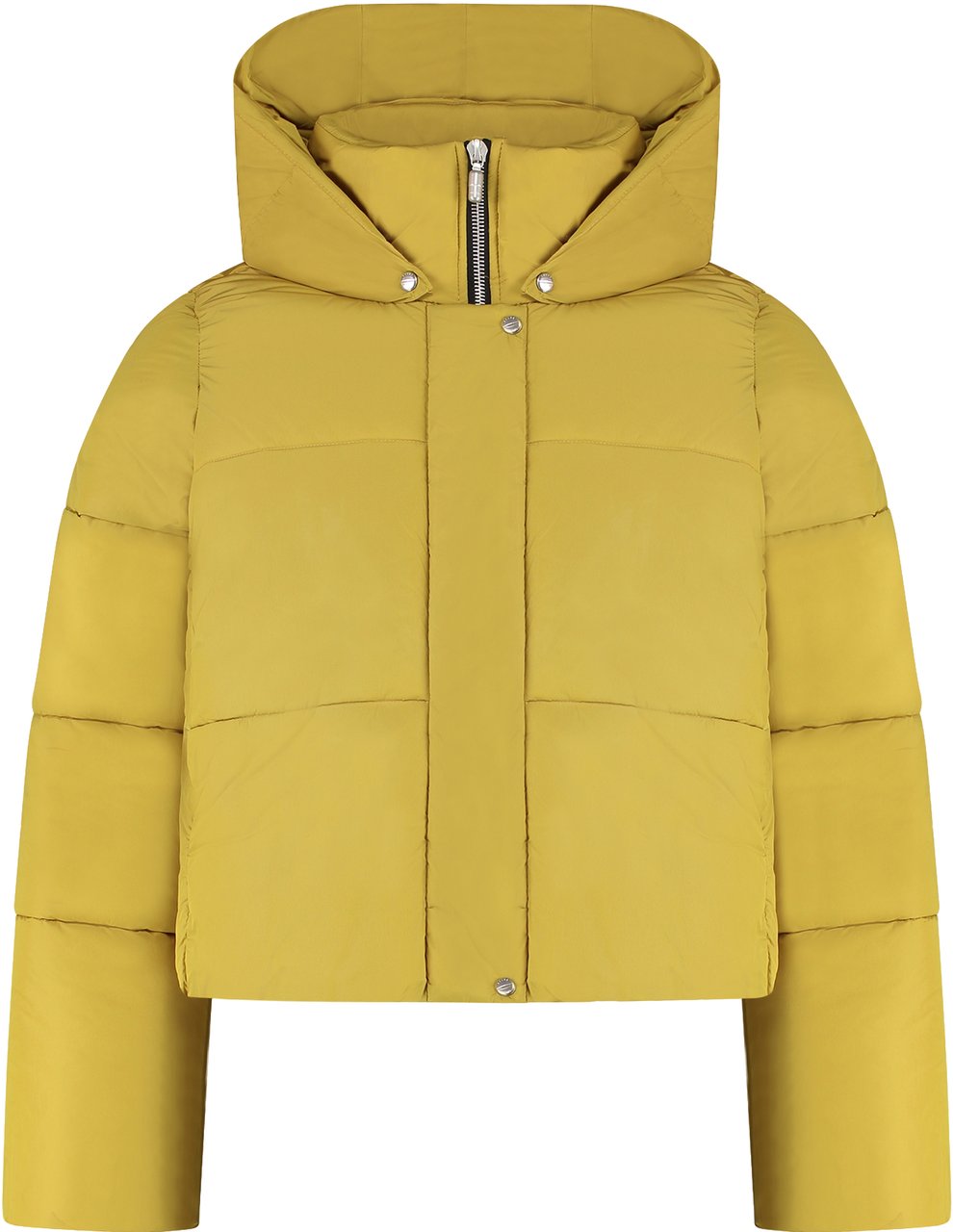 Rhude Hooded down jacket Geel