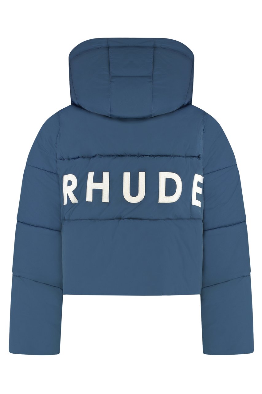 Rhude Hooded down jacket Navy