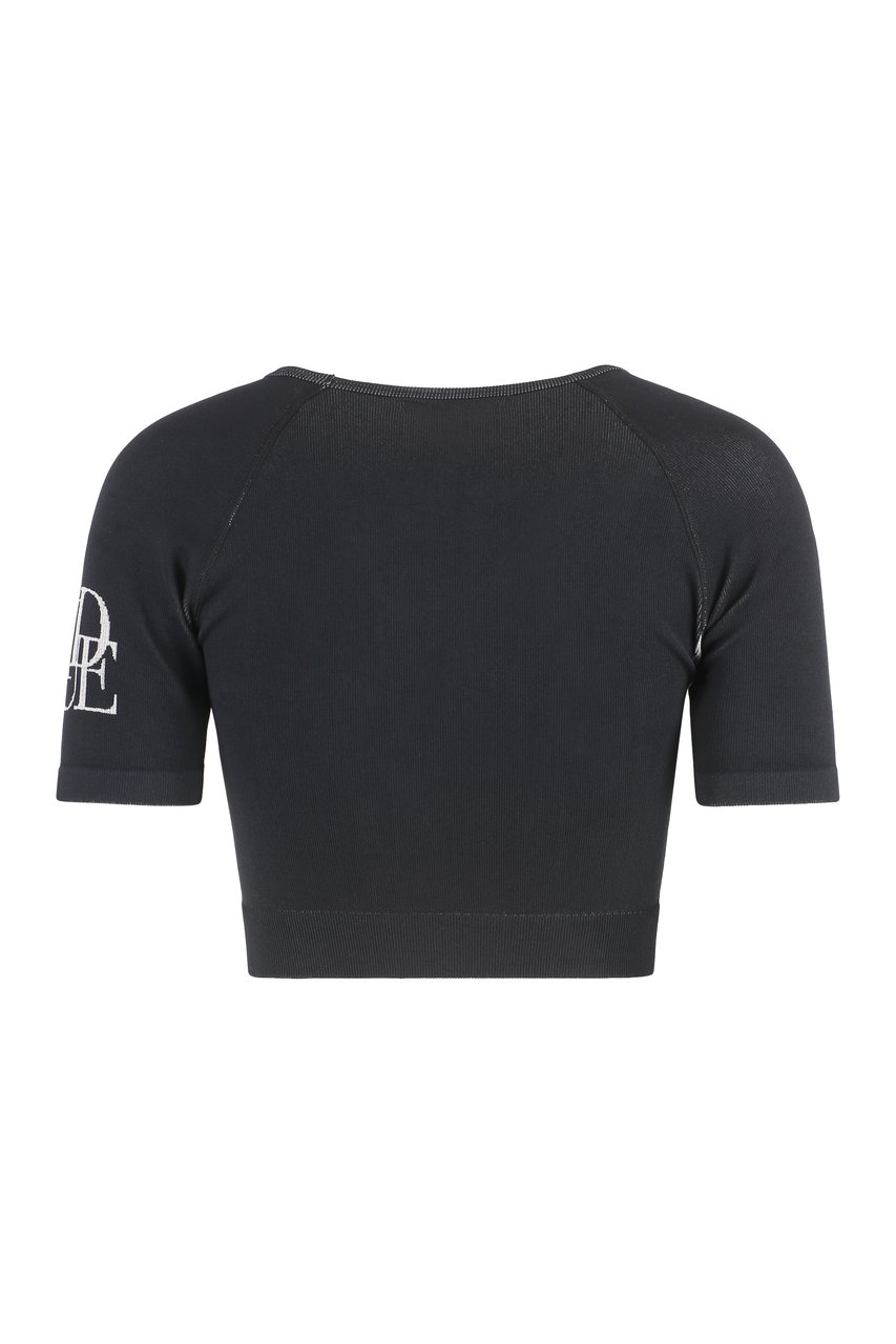 Rhude Crop-top with logo Zwart
