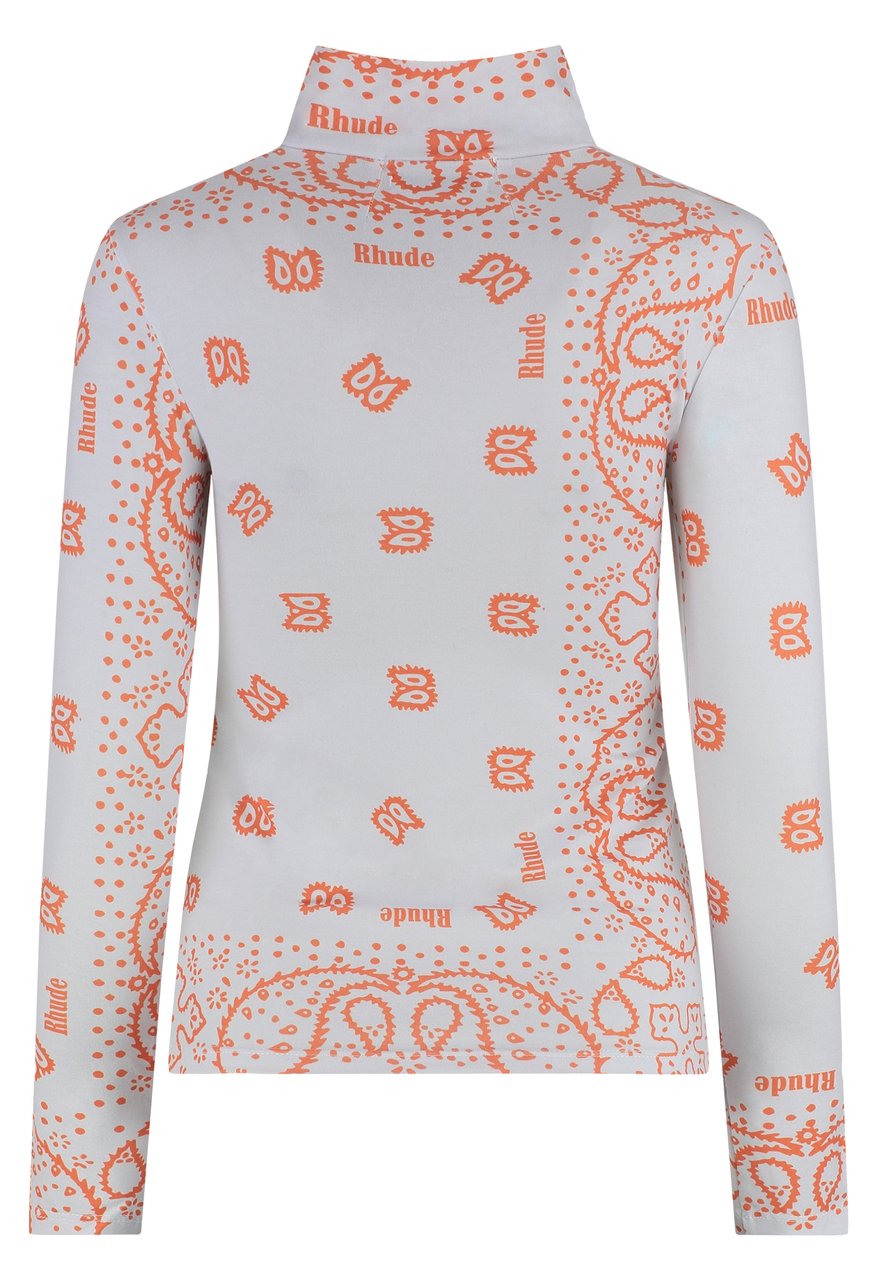 Rhude Printed long-sleeve top Grijs