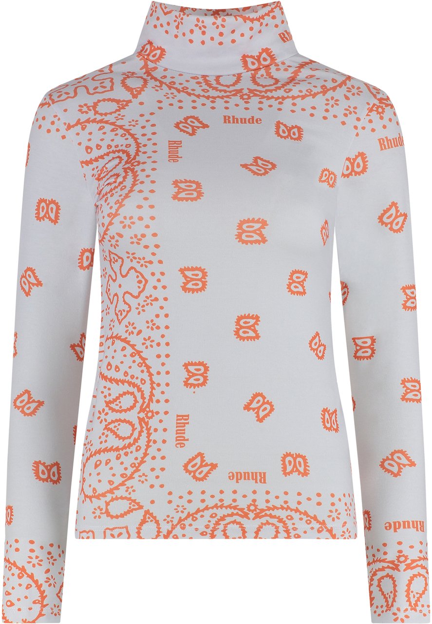 Rhude Printed long-sleeve top Grijs