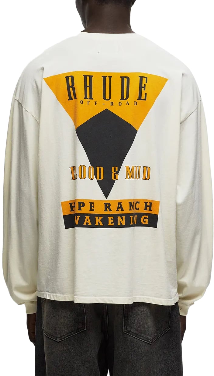 Rhude Rhude Blood And Mud T-shirt met lange mouwen (Wit) Wit