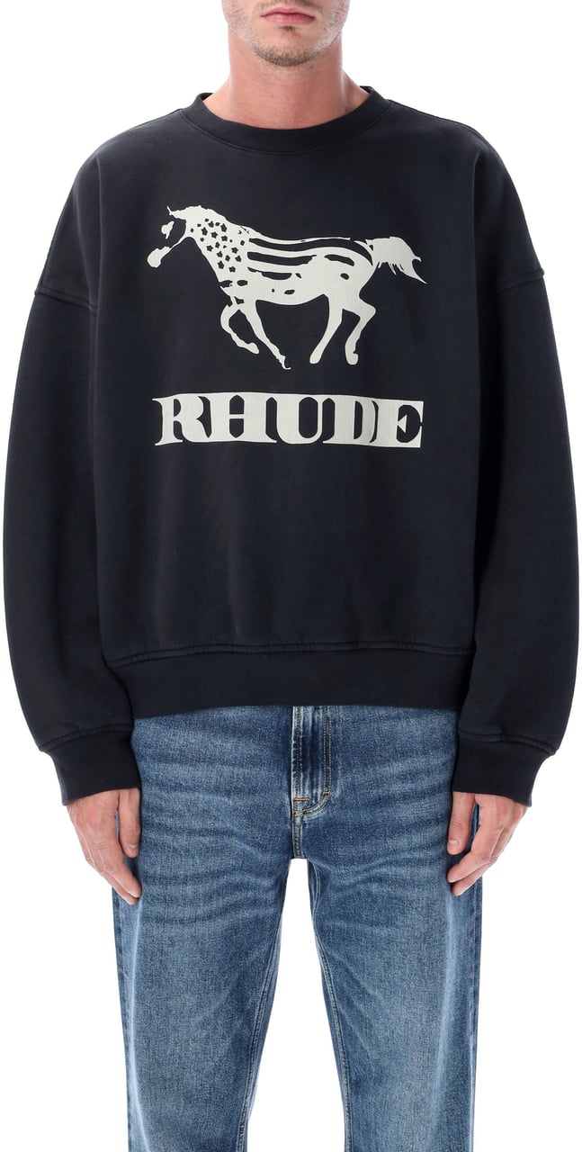 Rhude Dinero Crewneck Vintage Black Zwart