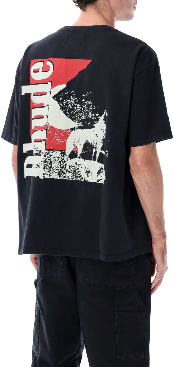 Rhude Moonlight Wolf Tee Vintage Black Zwart
