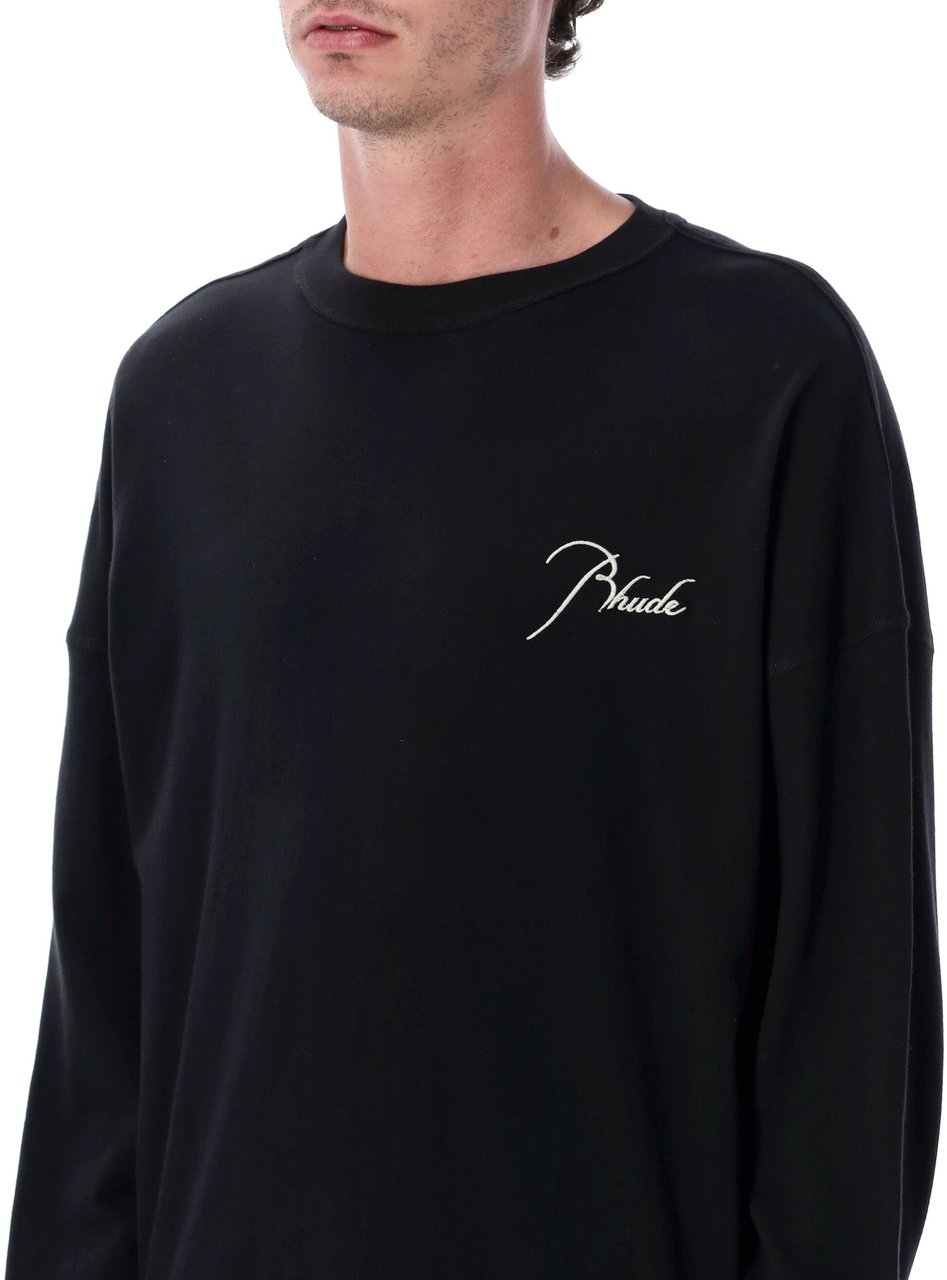 Rhude Classique L/S Tee Nero Zwart