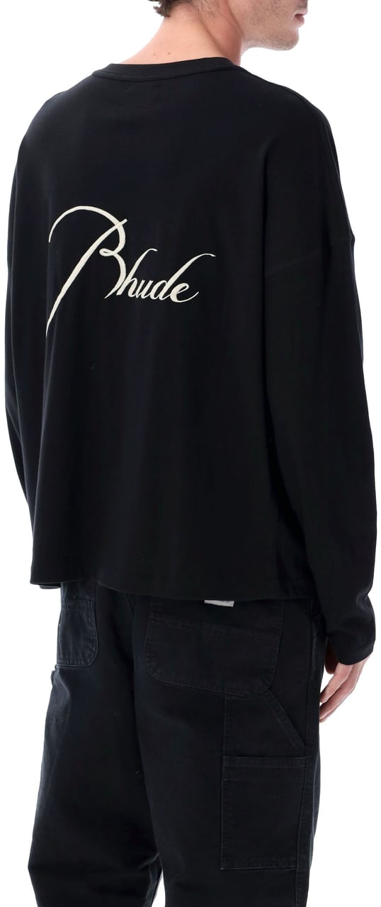 Rhude Classique L/S Tee Nero Zwart
