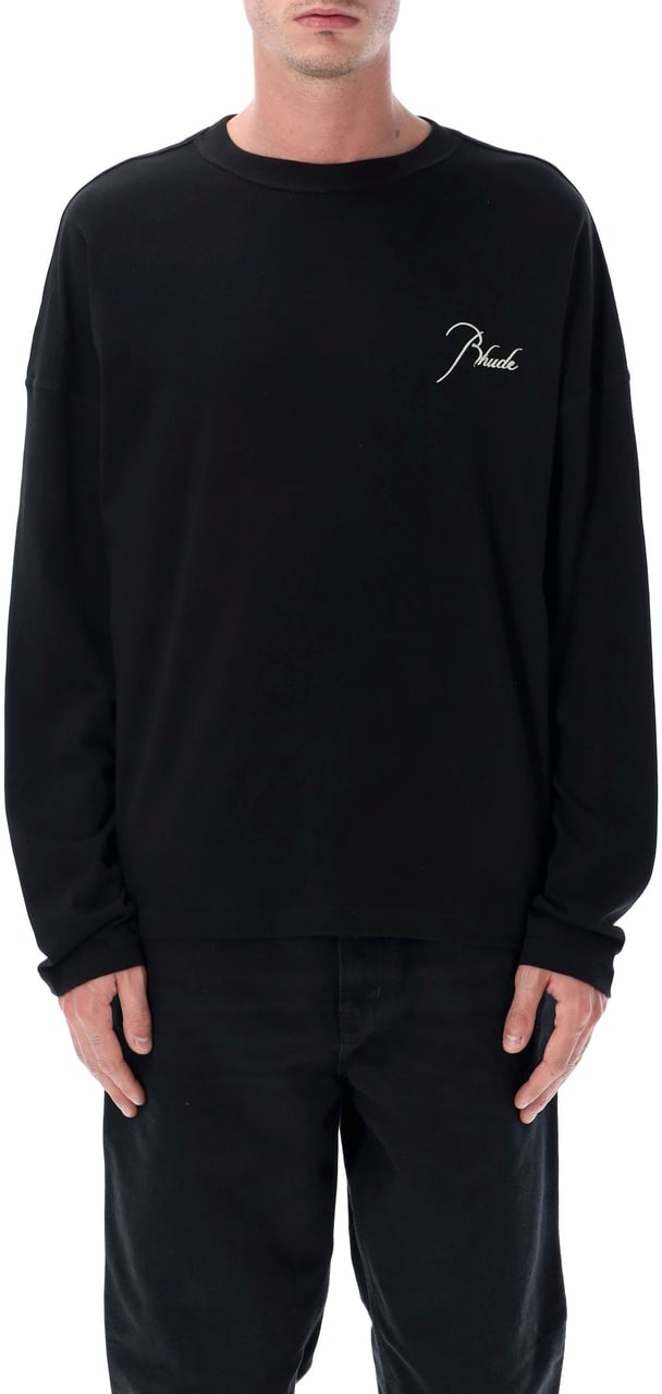Rhude Classique L/S Tee Nero Zwart