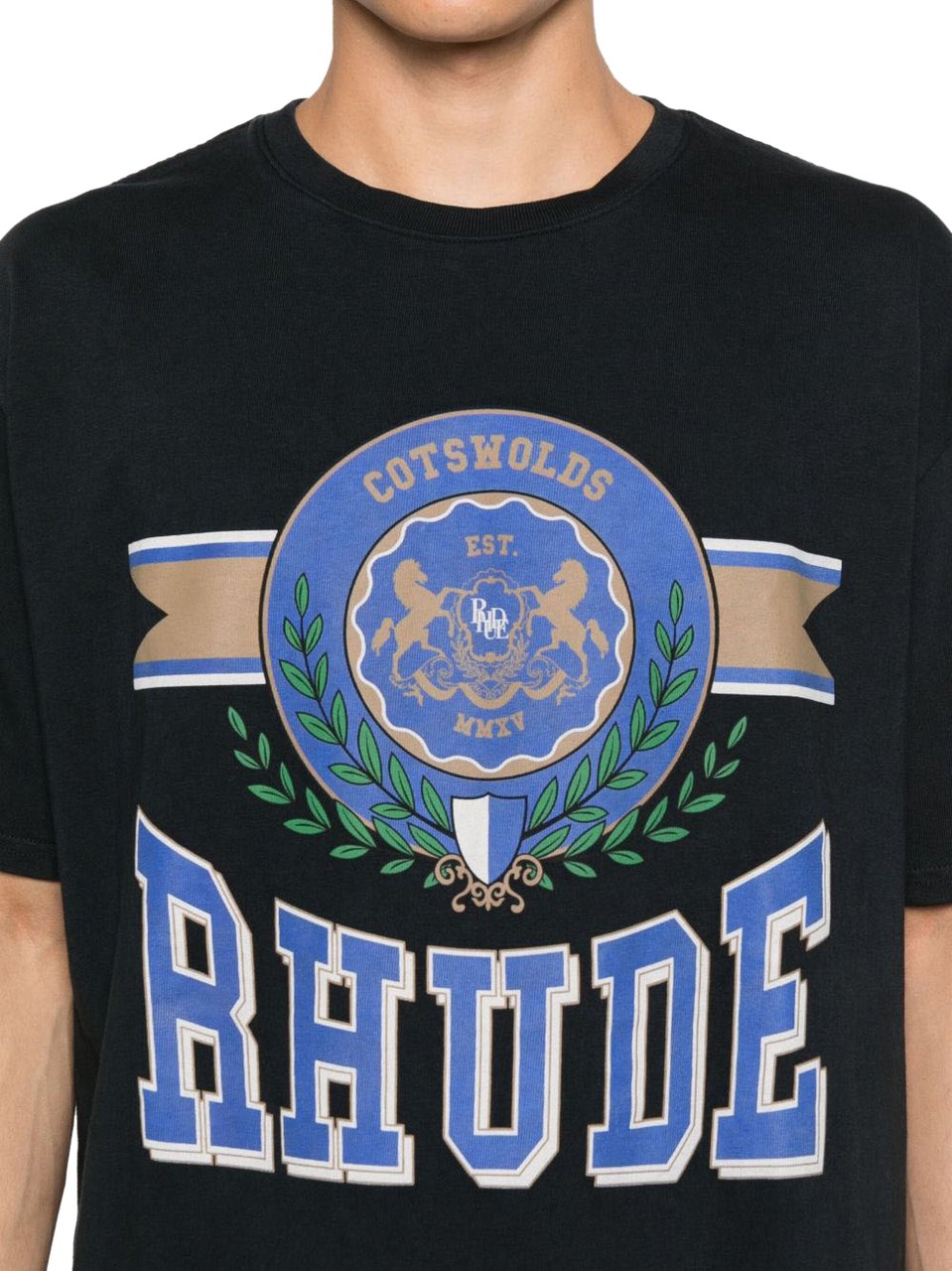 Rhude T-Shirts And Polos Vintage Black Zwart