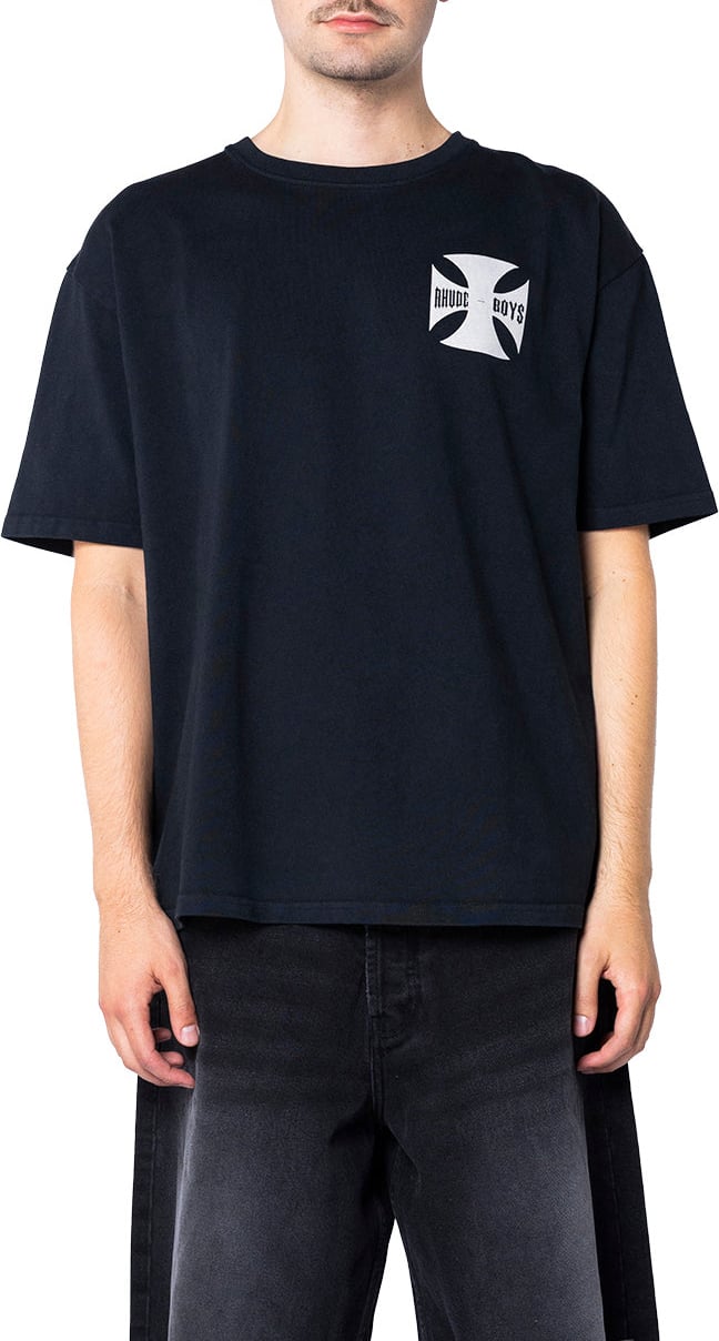 Rhude RHUDE BOYS TEE VINTAGE BLACK Zwart