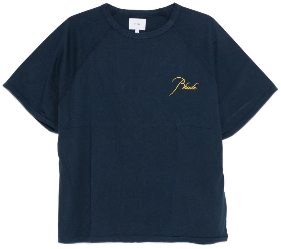 Rhude T-Shirts And Polos Blue Blauw