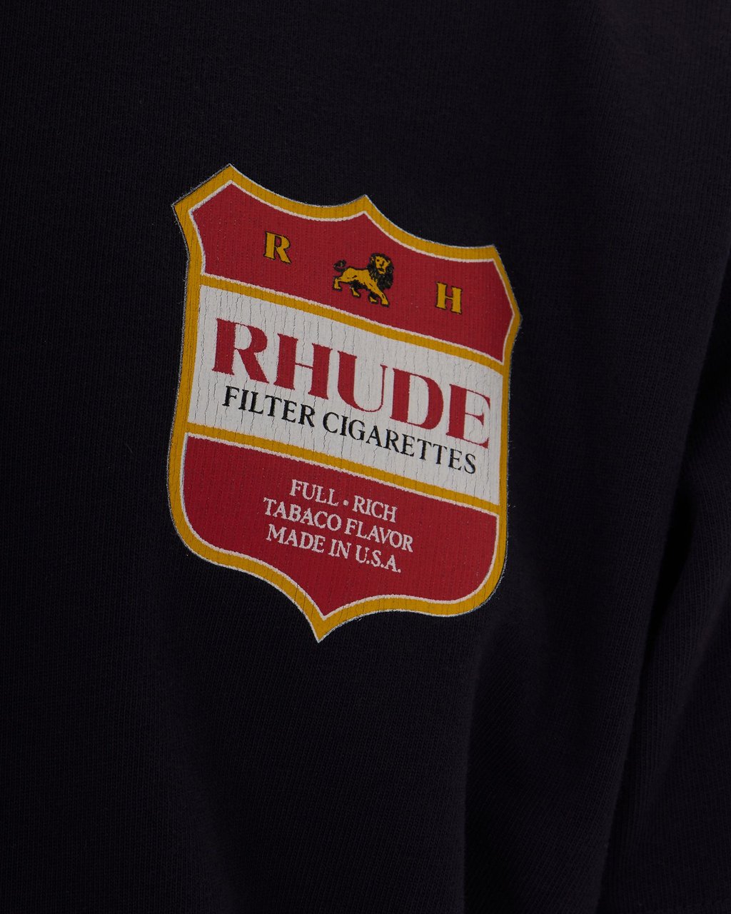 Rhude T-Shirts And Polos Vintage Black / Red / Yellow Zwart