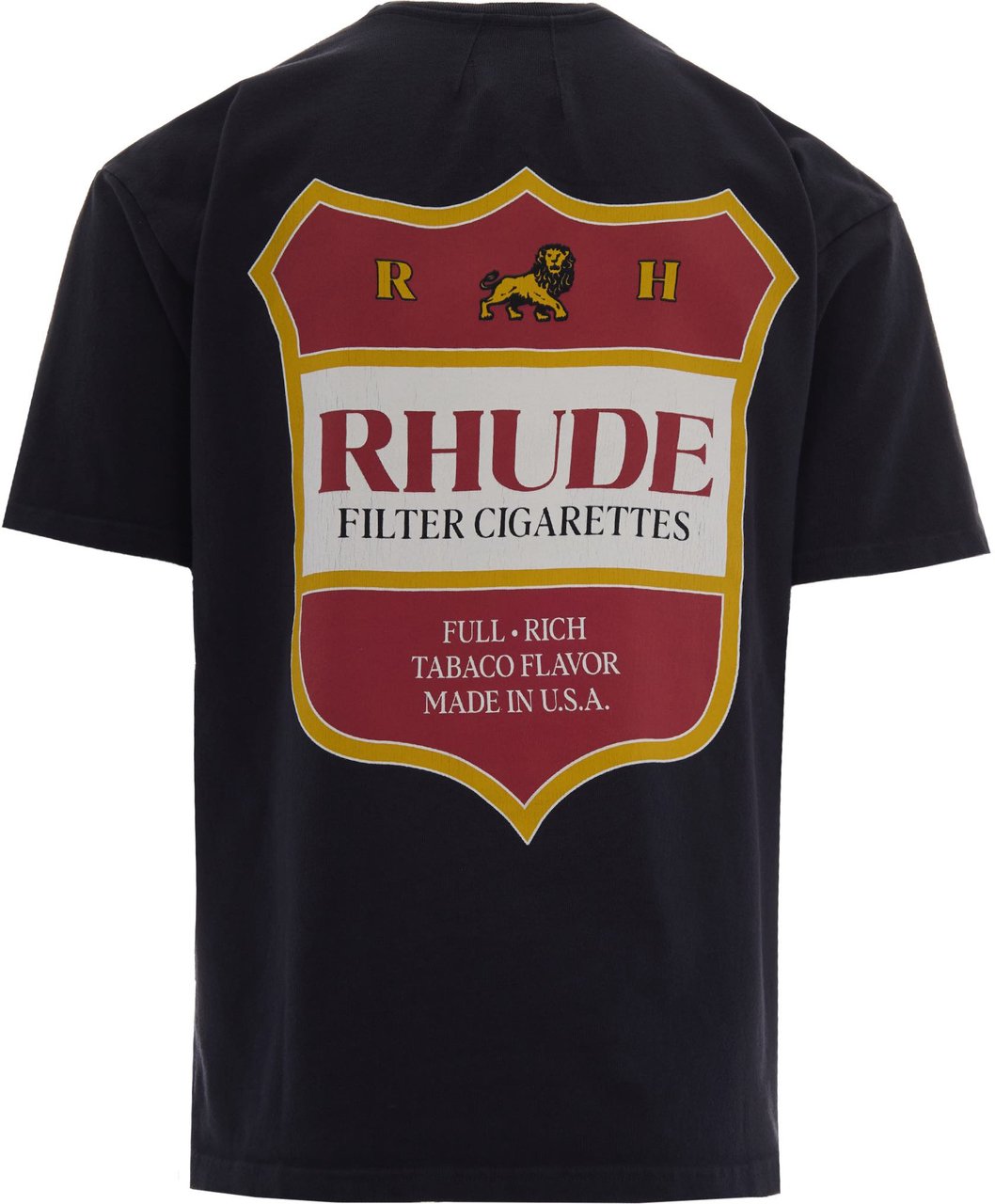 Rhude T-Shirts And Polos Vintage Black / Red / Yellow Zwart