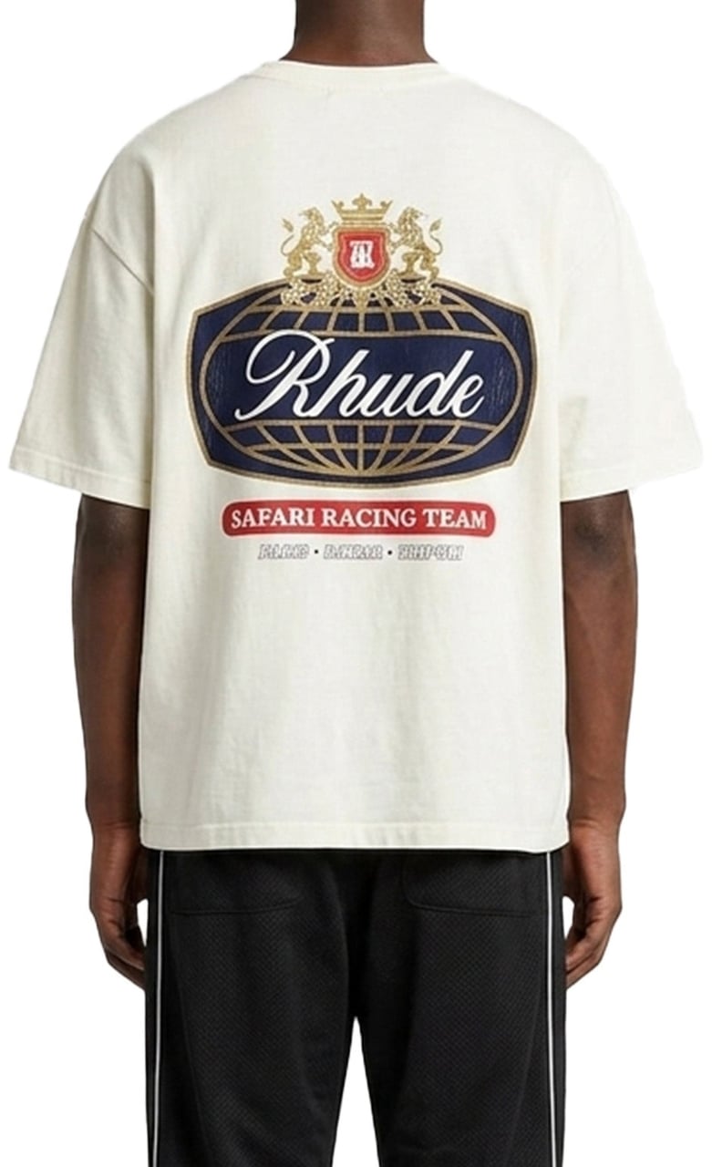 RHUDE SAFARI CREST TEE VINTAGE WHITE / BLUE / RED Divers