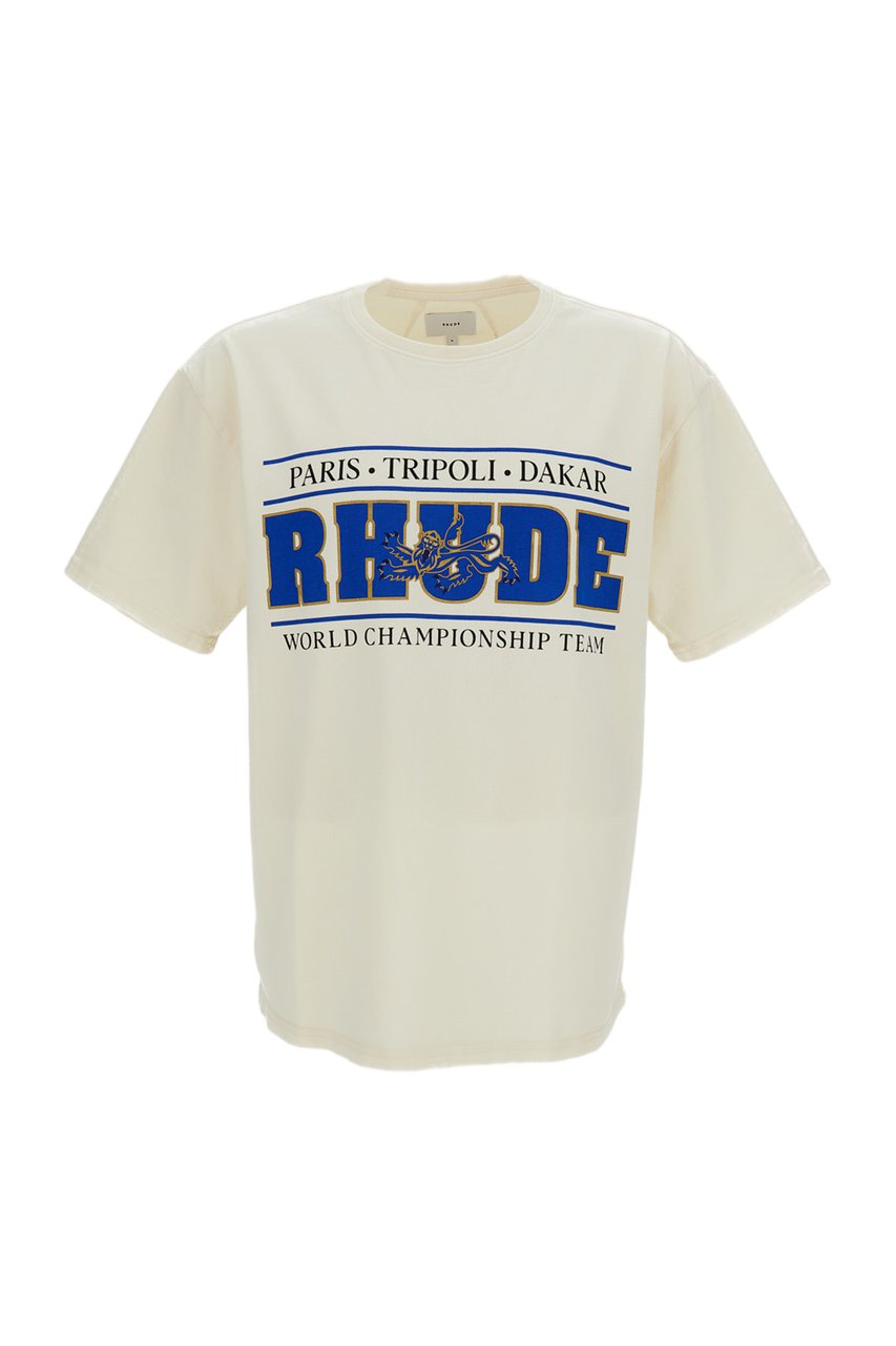 Rhude Oversized Crew Neck T-Shirt with RHUDE Chrono Graphic Wit