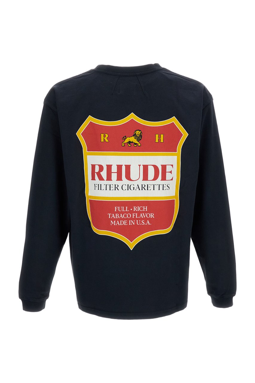Rhude Black Filtaro Crest Washed Cotton Shirt Zwart