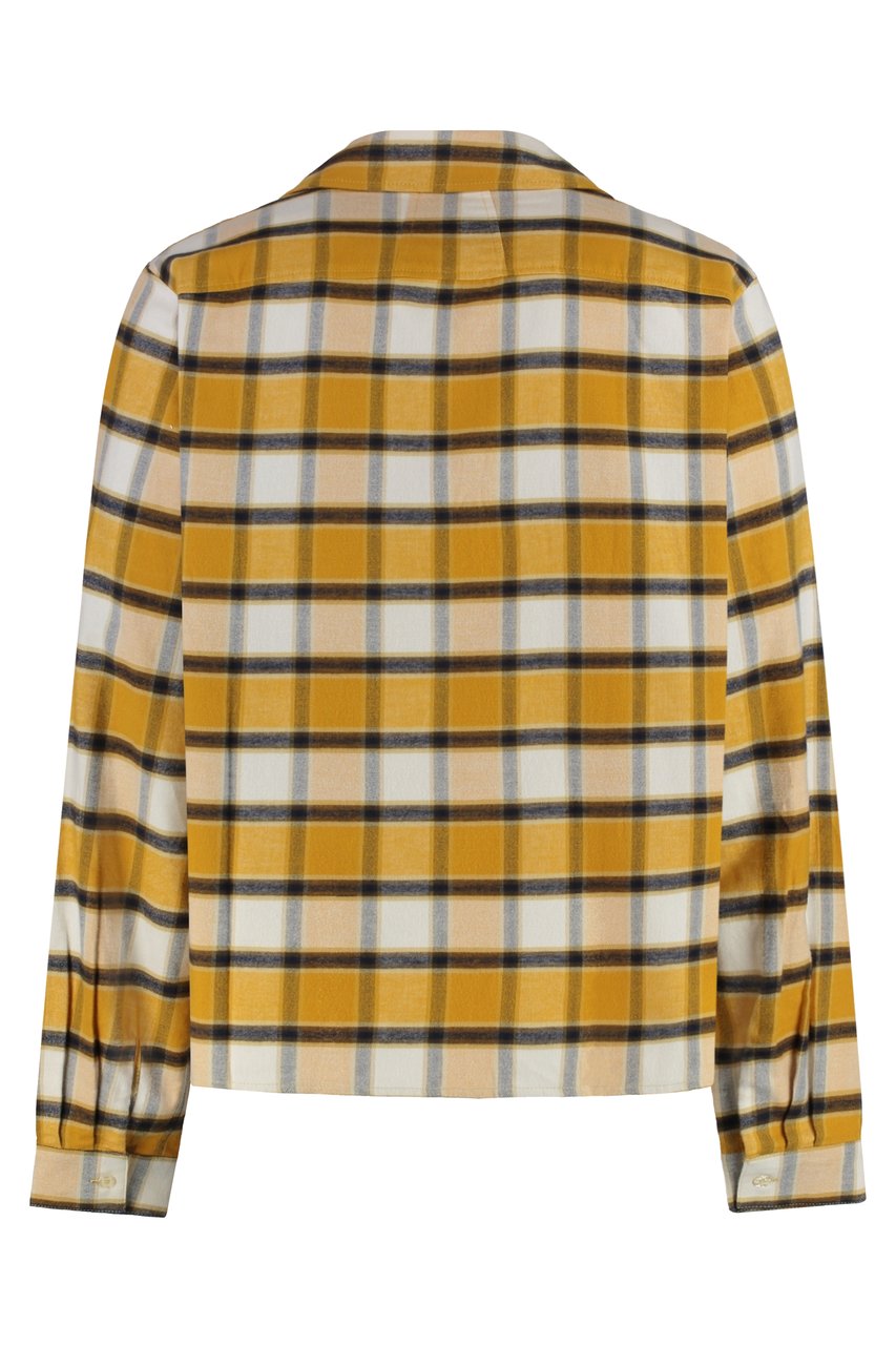 Rhude Checked cotton shirt Geel