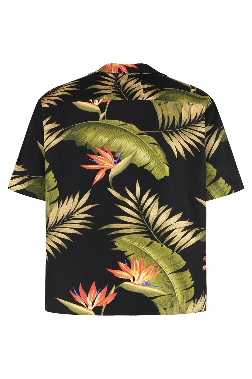 Rhude Printed short sleeved shirt Zwart