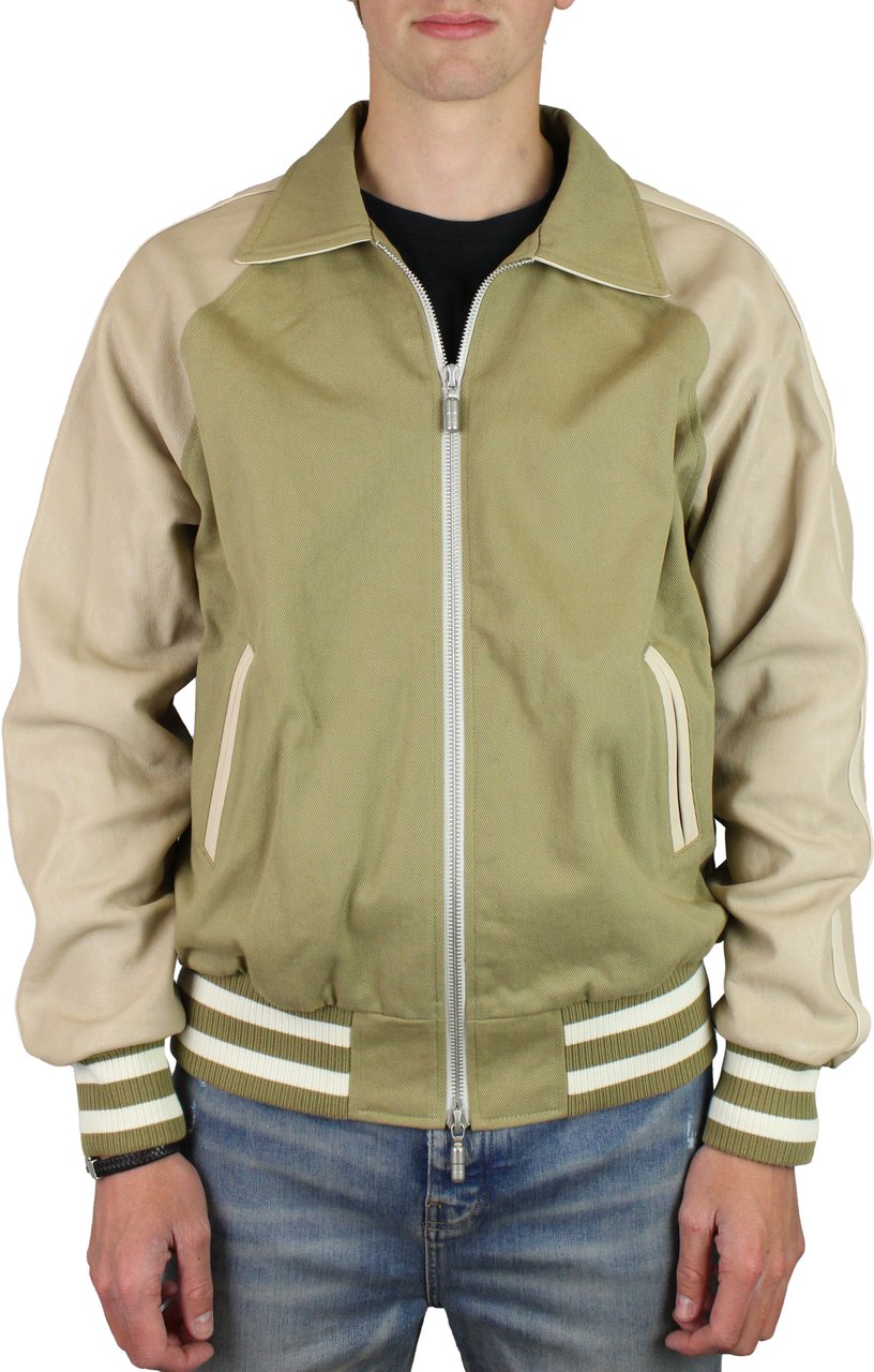 Rhude Rhude Twill 'Rhude Boys' bomberjack (Beige/groen) Beige