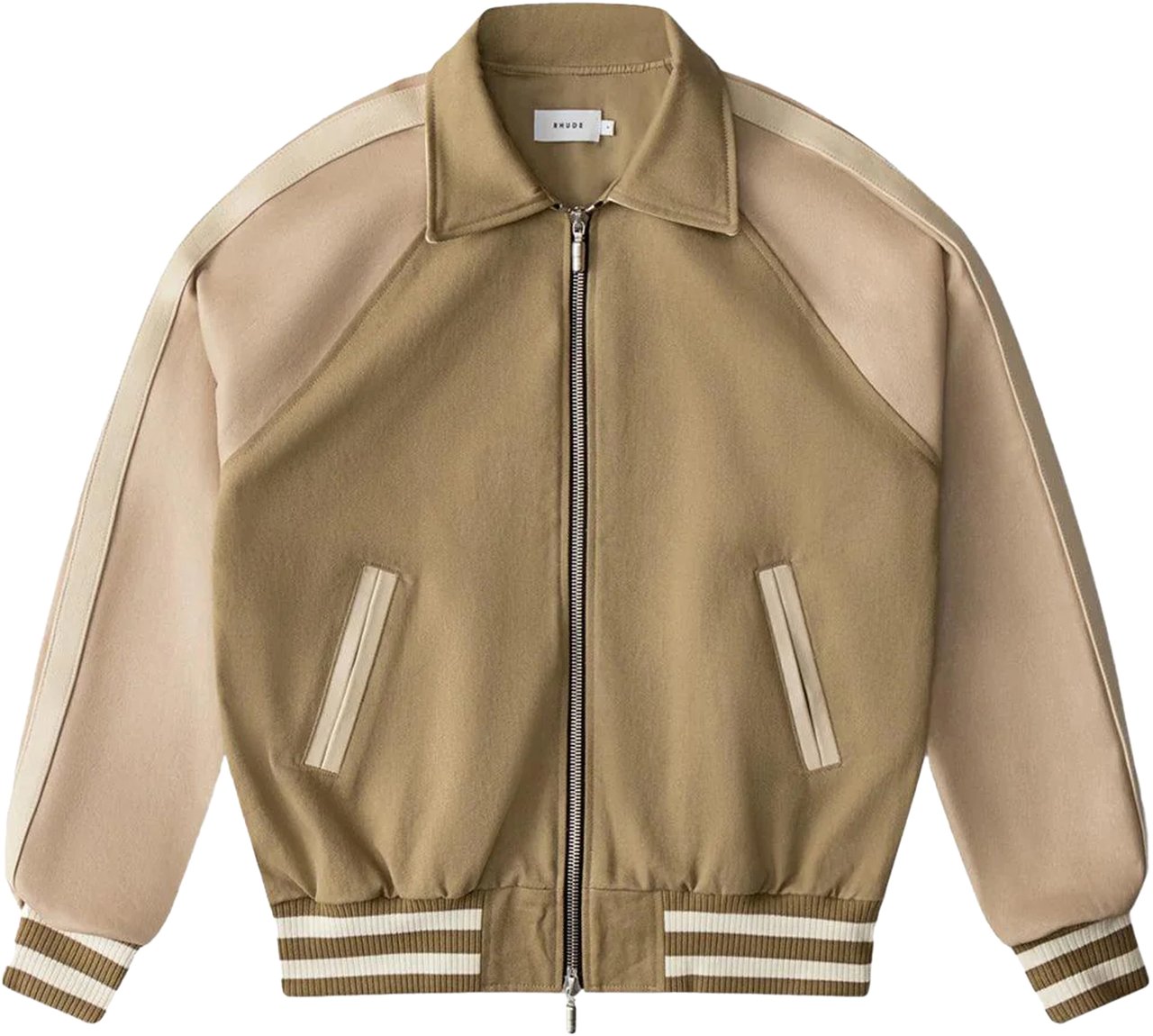 Rhude Rhude Twill 'Rhude Boys' bomberjack (Beige/groen) Beige