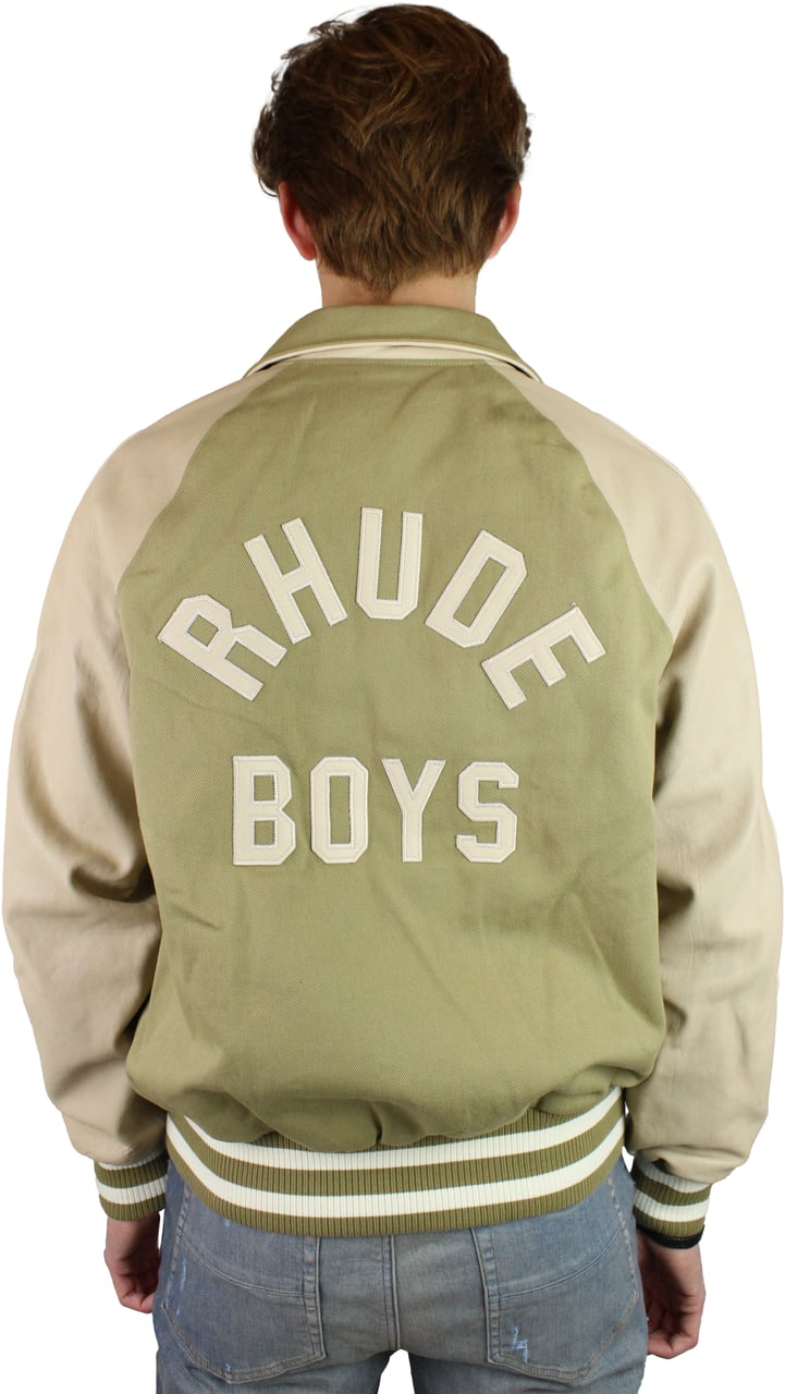 Rhude Rhude Twill 'Rhude Boys' bomberjack (Beige/groen) Beige