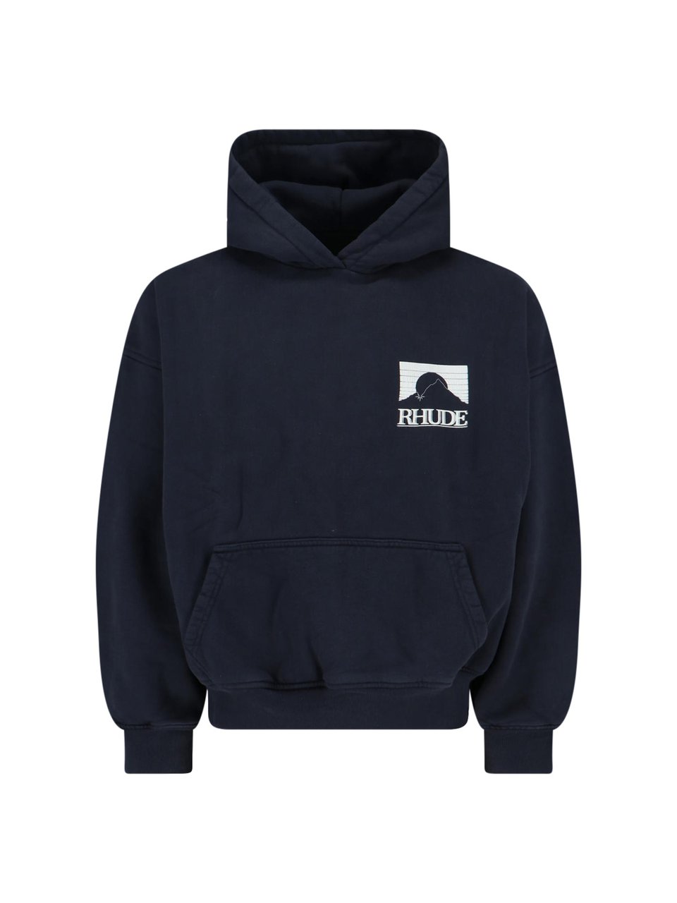 Rhude Minimalist Blue Sweater With Ribbed Detailing Blauw