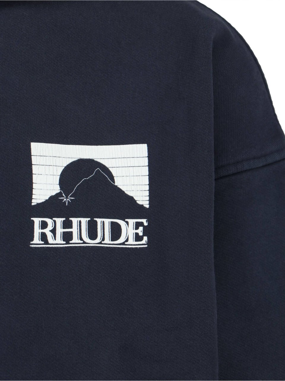 Rhude Minimalist Blue Sweater With Ribbed Detailing Blauw