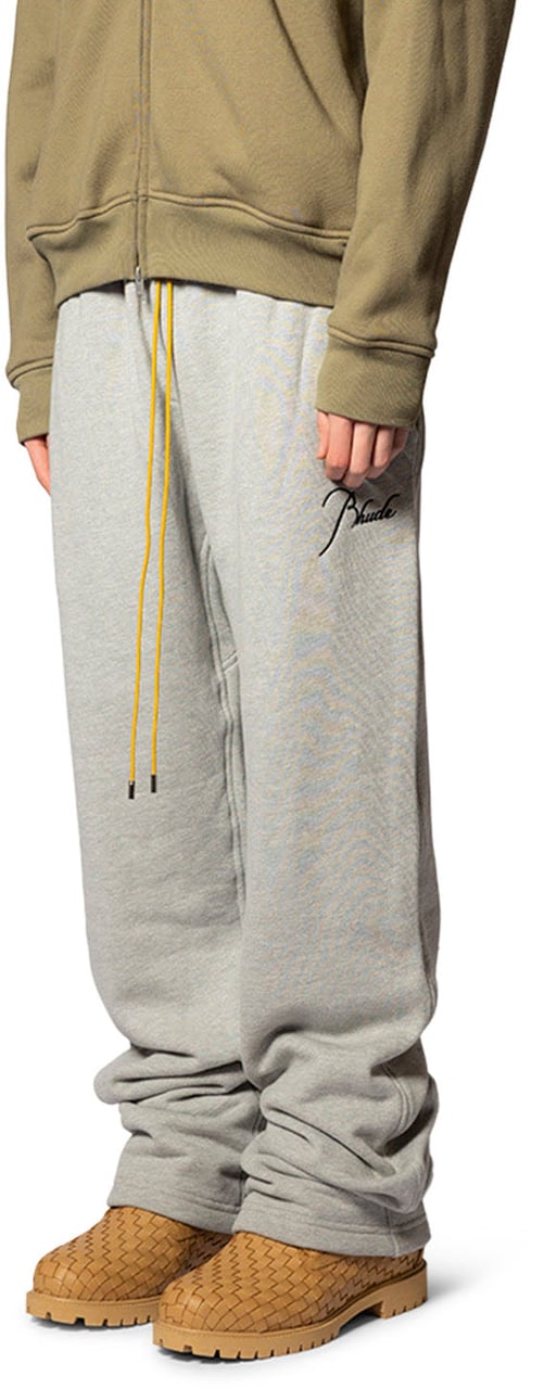 Rhude CLASSIQUE SWEATPANT HEATHER GREY/ BLACK Grijs