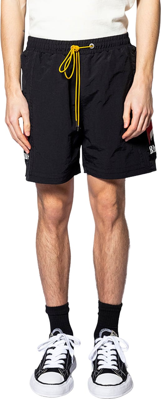 Rhude MOONLIGHT LOGO SHORT BLACK / RED / WHITE Zwart