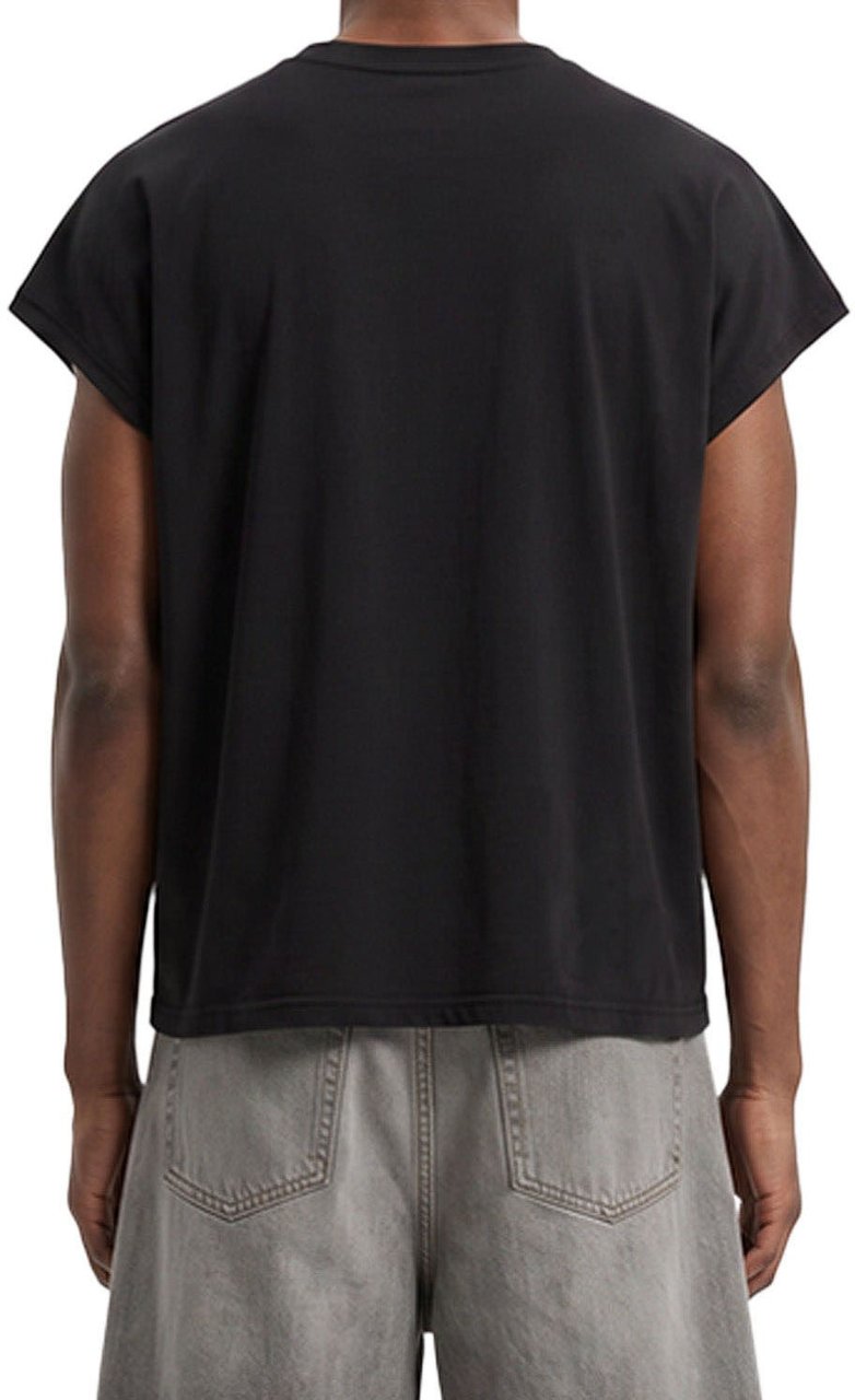 Rhude CLASSIQUE CUTOFF SLEEVE TOP BLACK/WHITE OS Divers