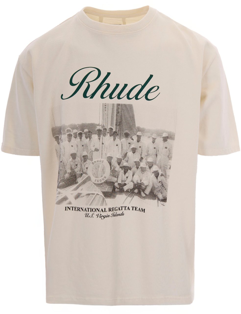 Rhude T-Shirts And Polos Vintagewhite/Black/Green Wit