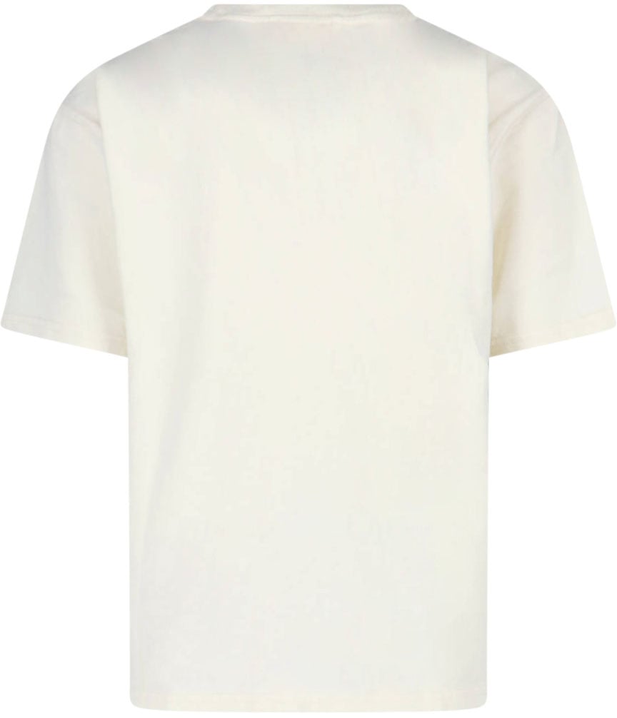 Rhude Minimalist White T-Shirt With Standard Crew Neckline Wit