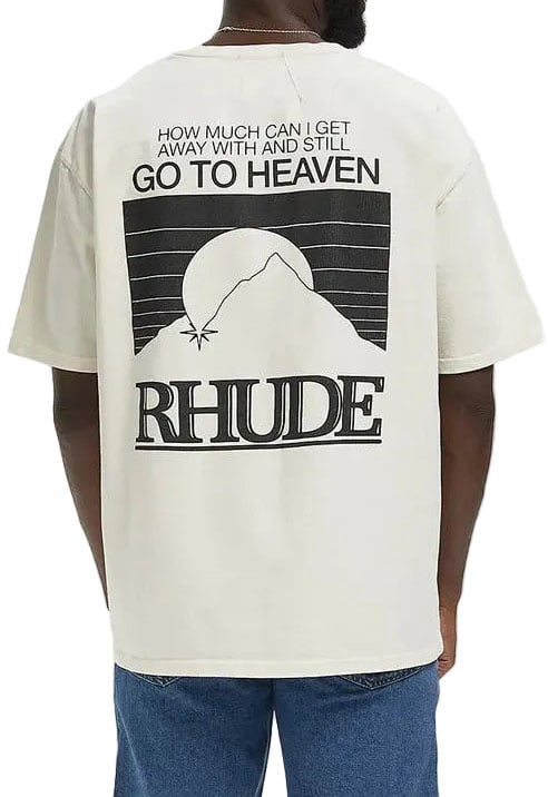 RHUDE MOONLIGHT PACK TEE VINTAGE WHITE / BLACK Divers