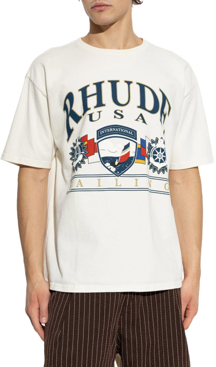 Rhude T-Shirts And Polos White Wit