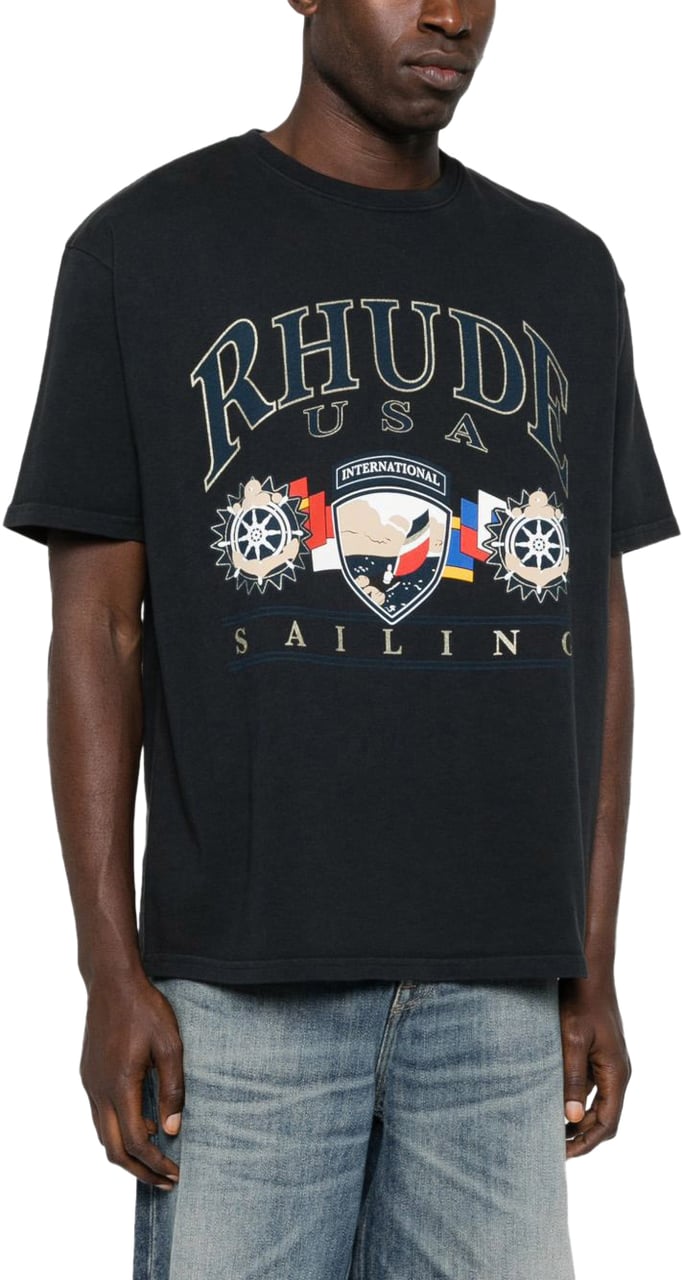 Rhude T-Shirts And Polos Black Zwart