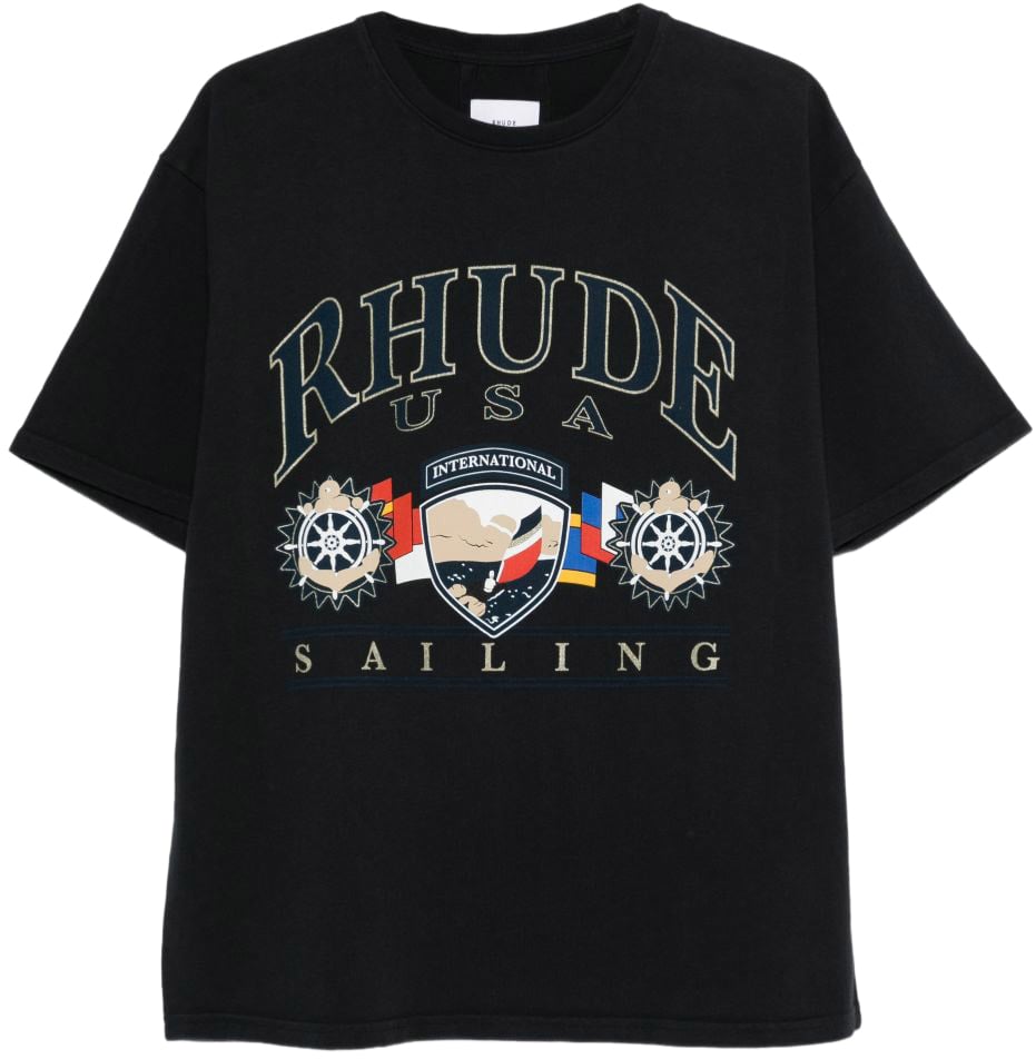 Rhude T-Shirts And Polos Black Zwart