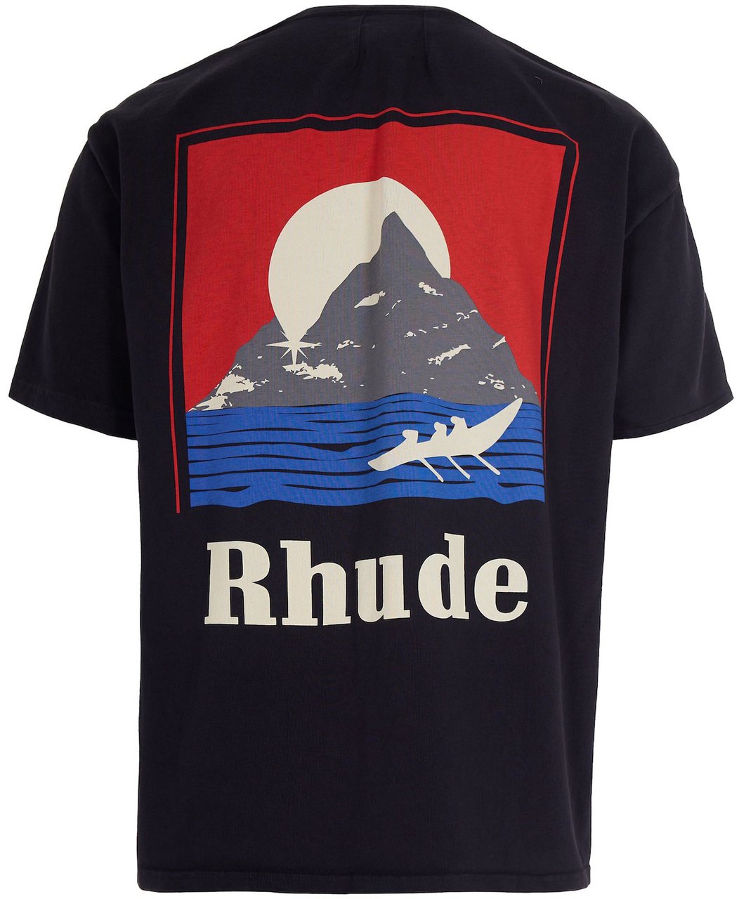 Rhude T-Shirts And Polos Vintageblackredblue Zwart