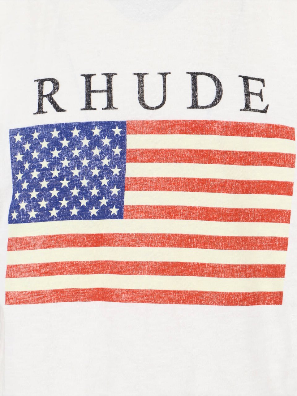Rhude Classic White T-Shirt With Minimalist Design Wit