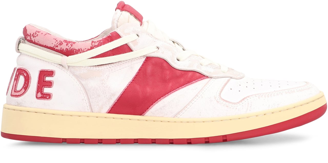 Rhude Rhecess leather low-top sneakers Wit